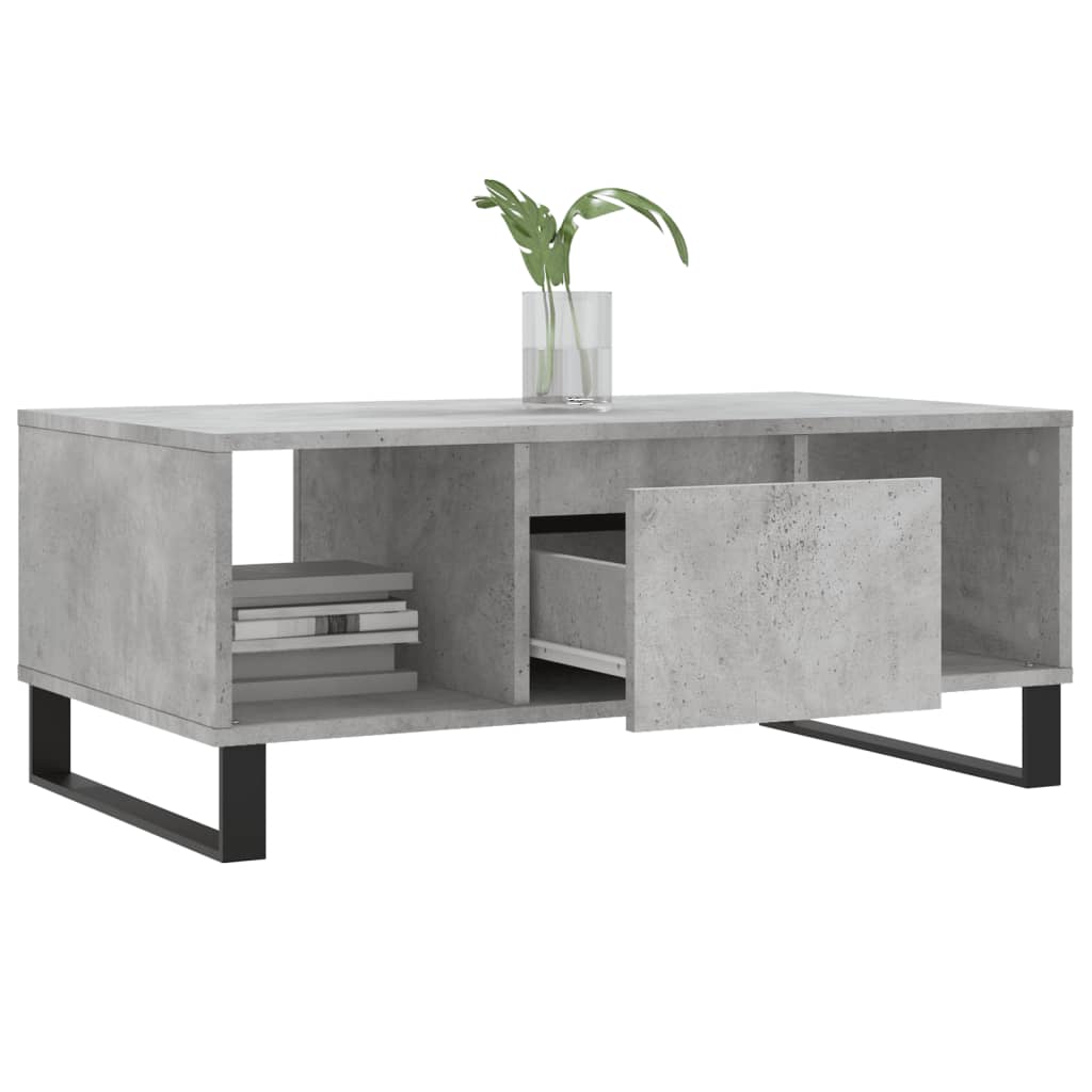 Sofabord betongrå 90x50x36,5 cm træmateriale