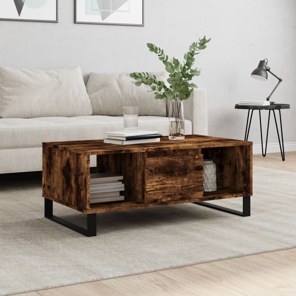 Sofabord røget eg 90x50x36,5 cm træmateriale