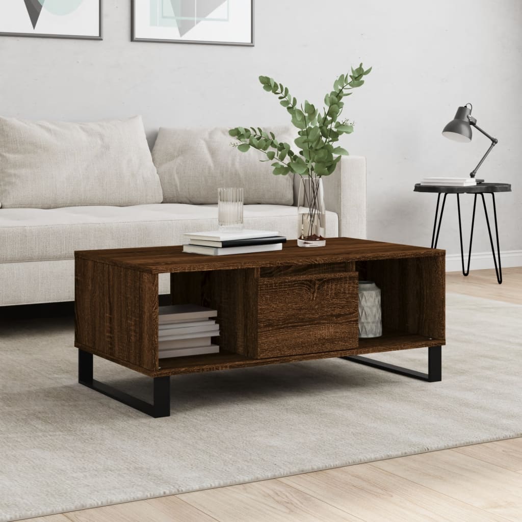 Sofabord Brun Eg Look 90x50x36,5 cm Træmateriale