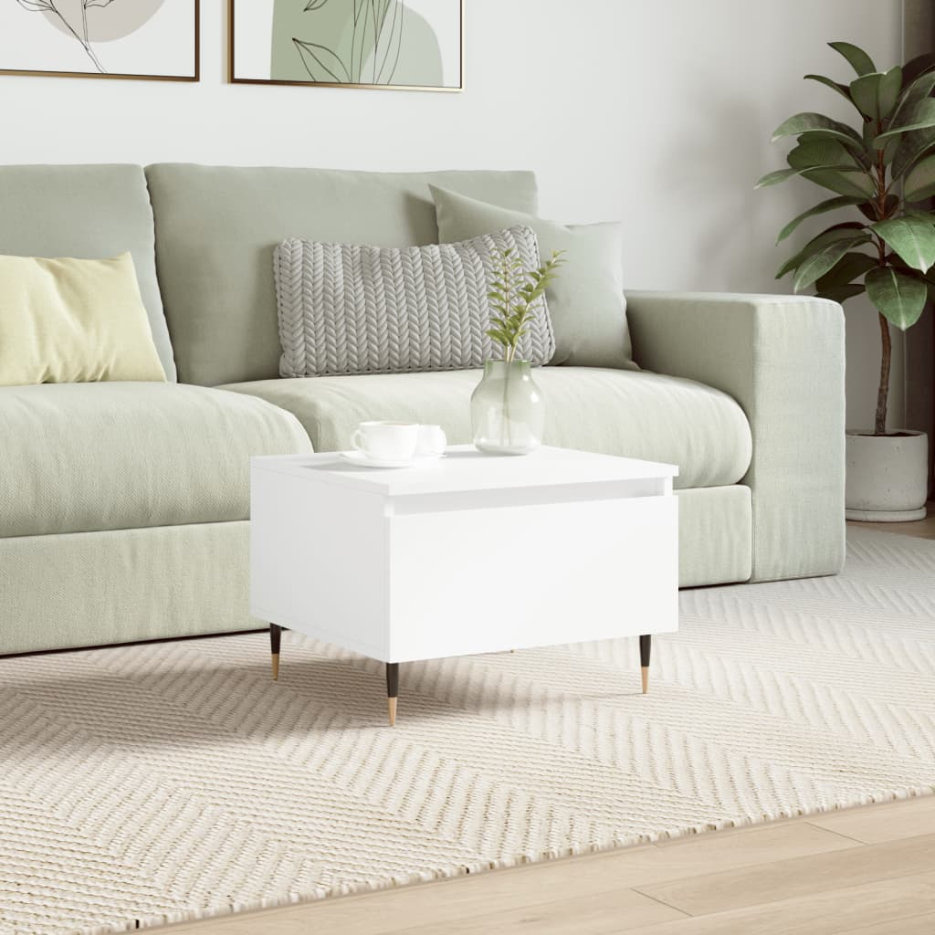 Sofabord Hvidt 50x46x35 cm Træmateriale