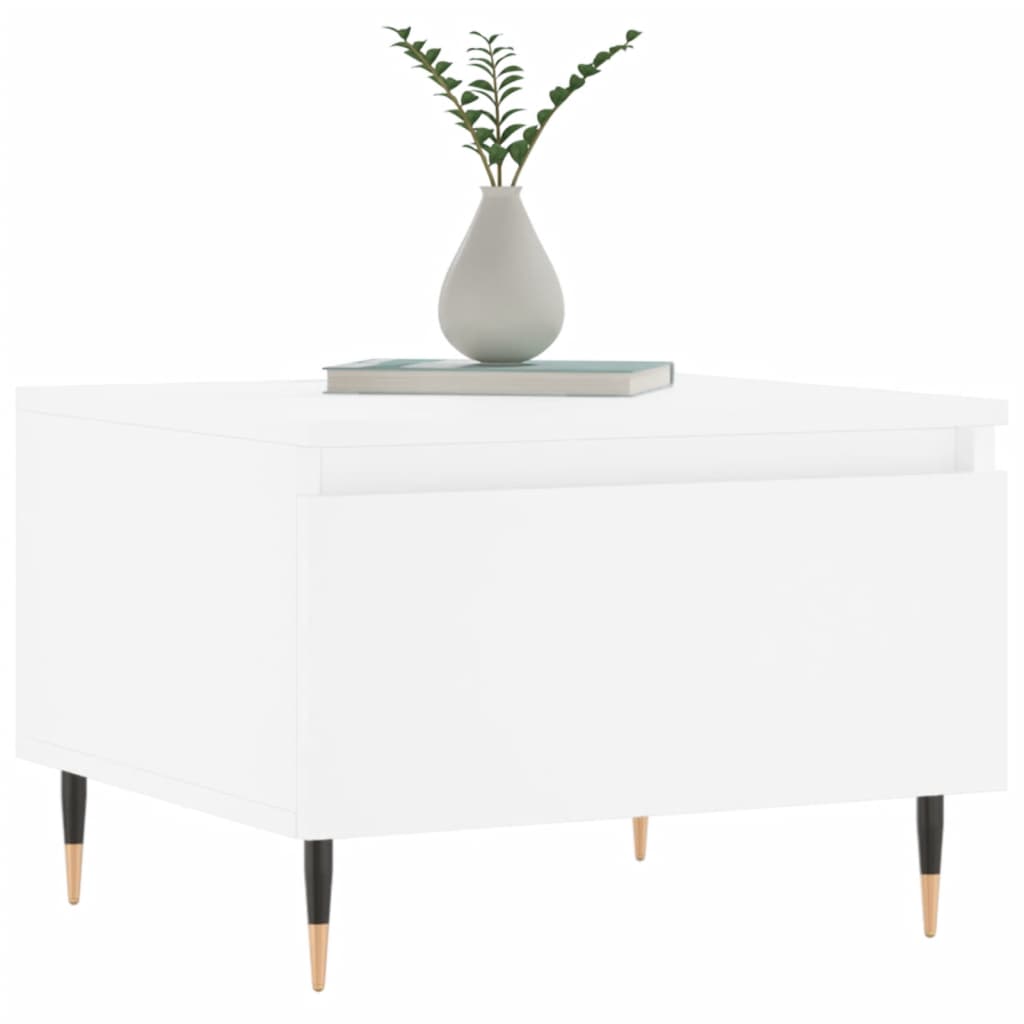 Sofaborde 2 stk Hvid 50x46x35 cm Træmateriale
