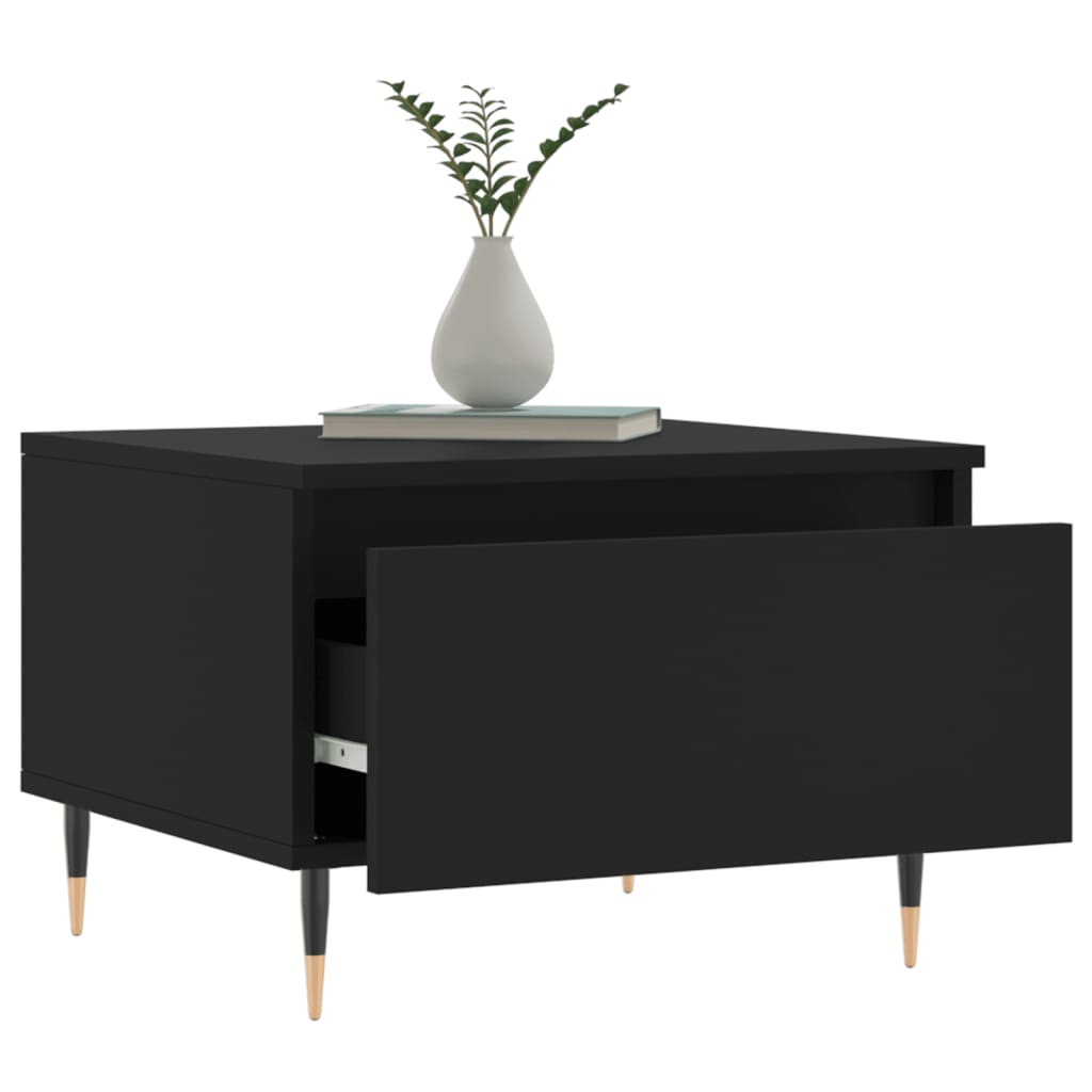 Sofaborde 2 stk Sort 50x46x35 cm Træmateriale
