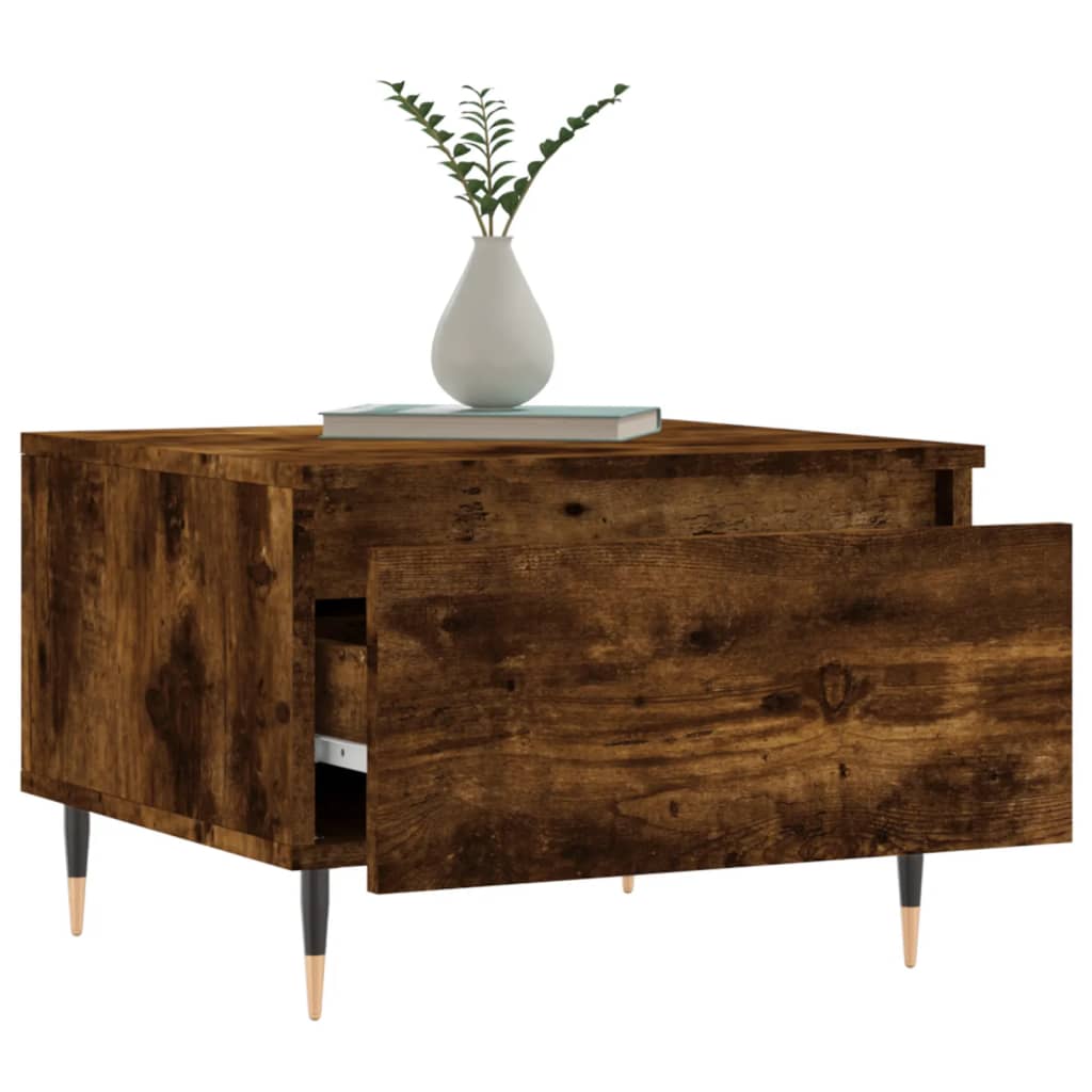 Sofaborde 2 stk Røget eg 50x46x35 cm træmateriale