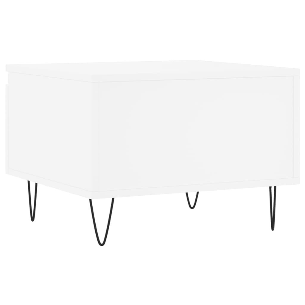 Sofaborde 2 stk Hvid 50x46x35 cm Træmateriale
