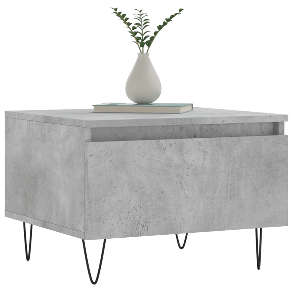 Sofaborde 2 stk Betongrå 50x46x35 cm træmateriale