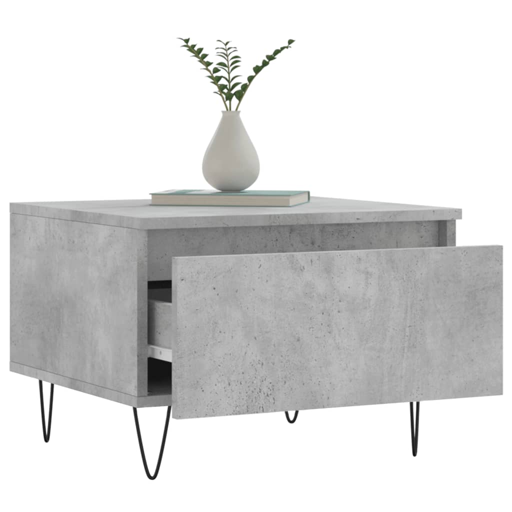 Sofaborde 2 stk Betongrå 50x46x35 cm træmateriale