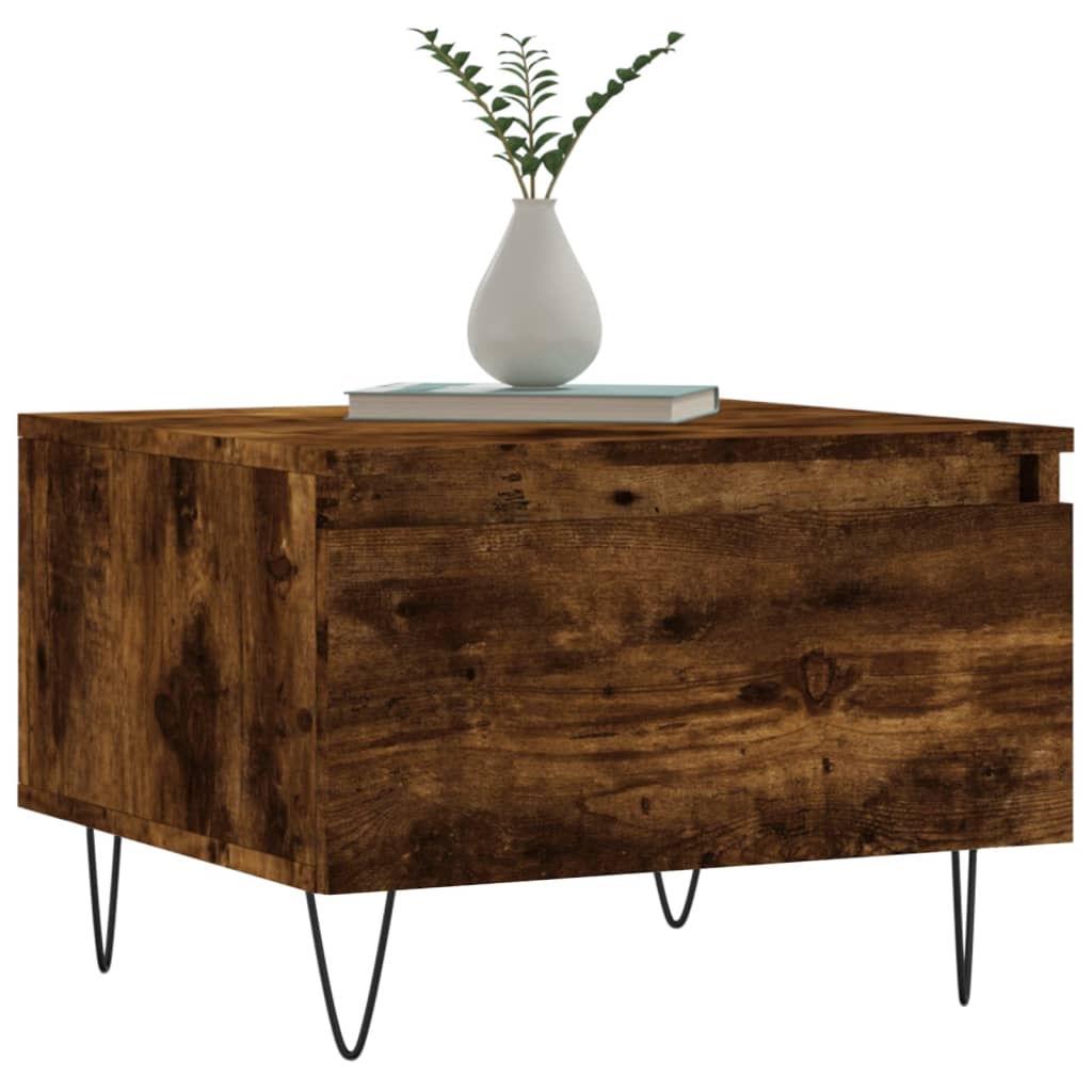 Sofaborde 2 stk Røget eg 50x46x35 cm træmateriale