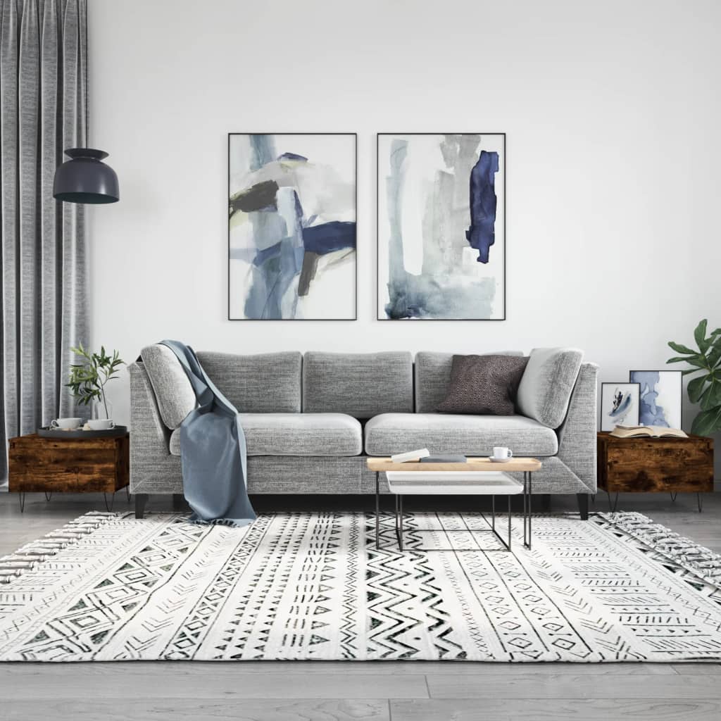 Sofaborde 2 stk Røget eg 50x46x35 cm træmateriale
