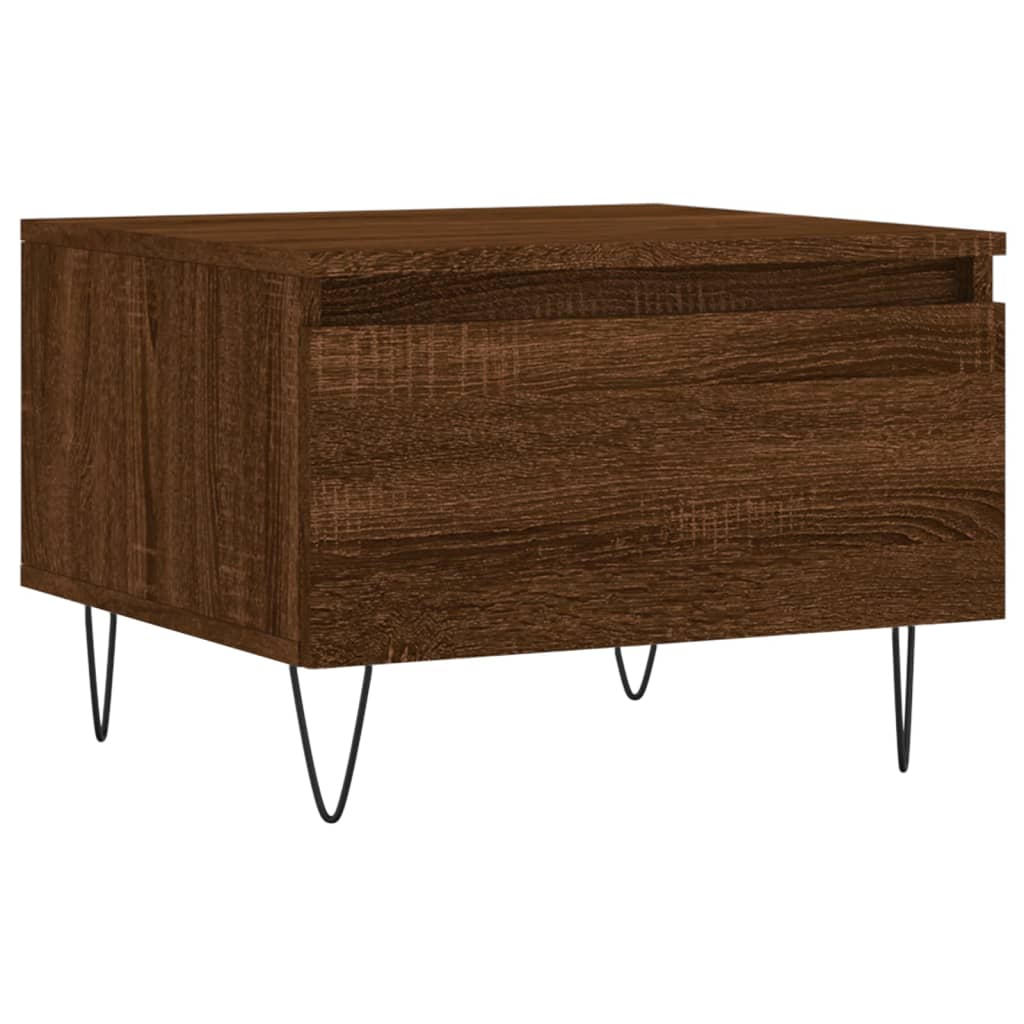 Sofaborde 2 stk Brun Eg Look 50x46x35 cm Træmateriale