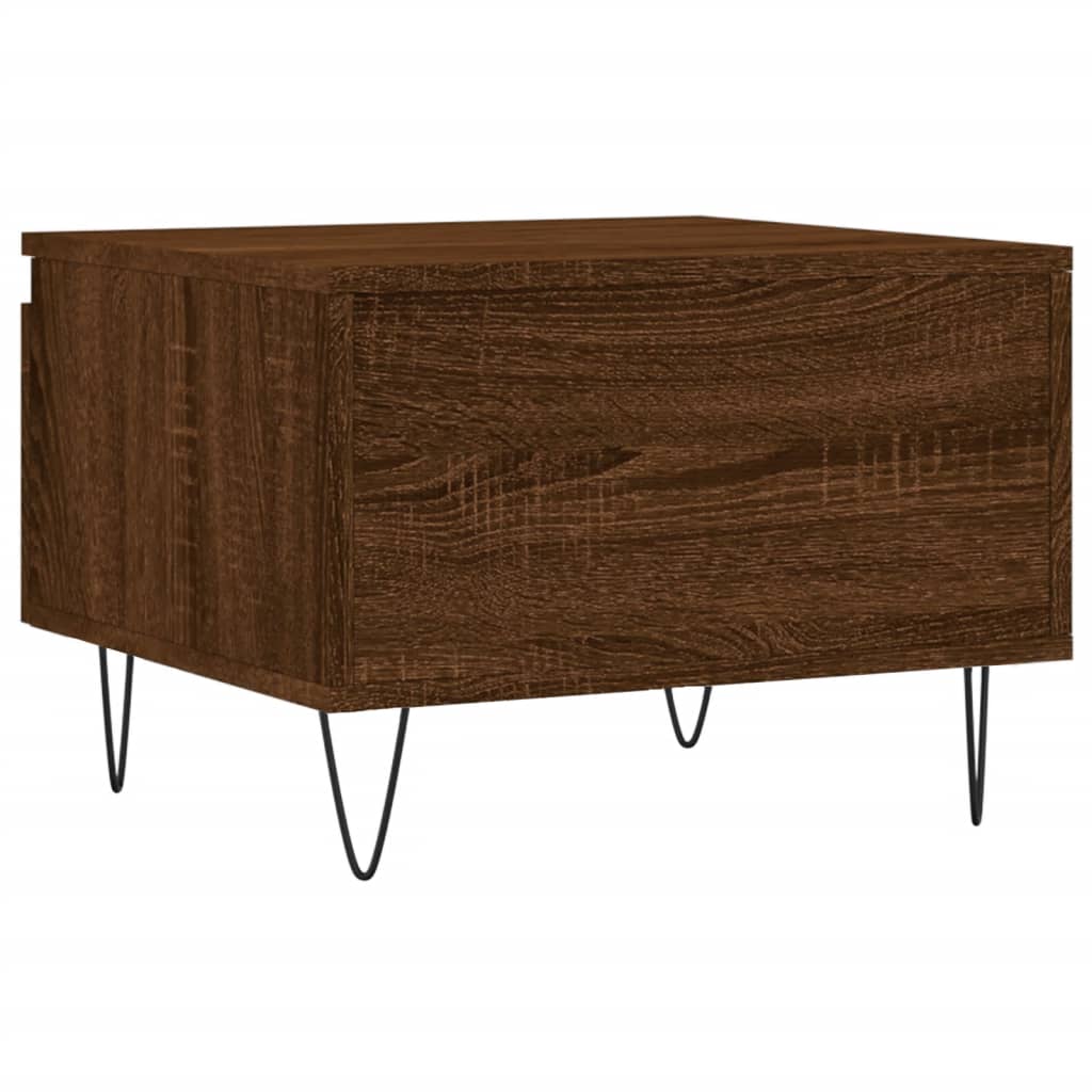 Sofaborde 2 stk Brun Eg Look 50x46x35 cm Træmateriale