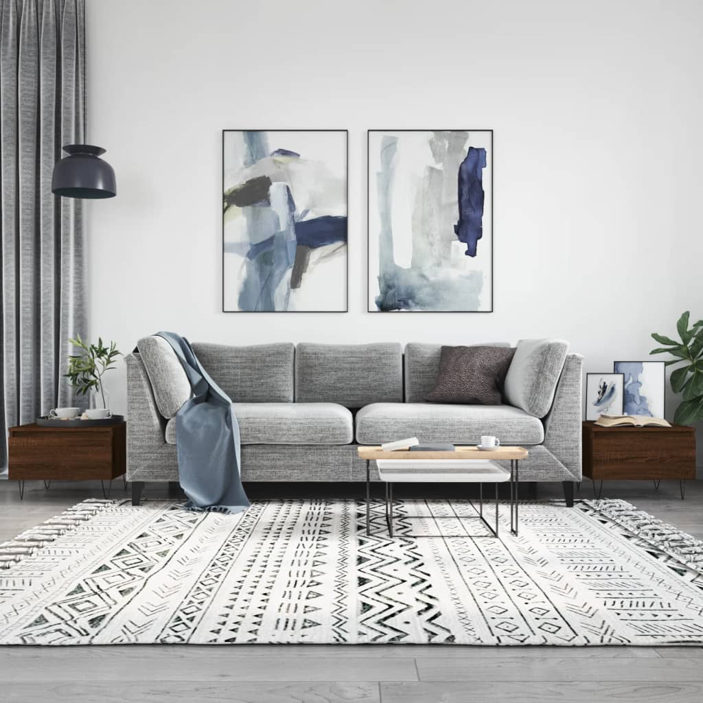 Sofaborde 2 stk Brun Eg Look 50x46x35 cm Træmateriale