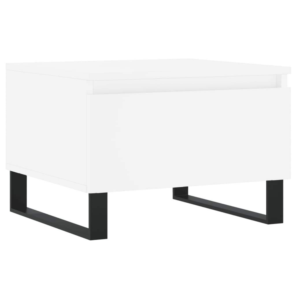 Sofaborde 2 stk Hvid 50x46x35 cm Træmateriale