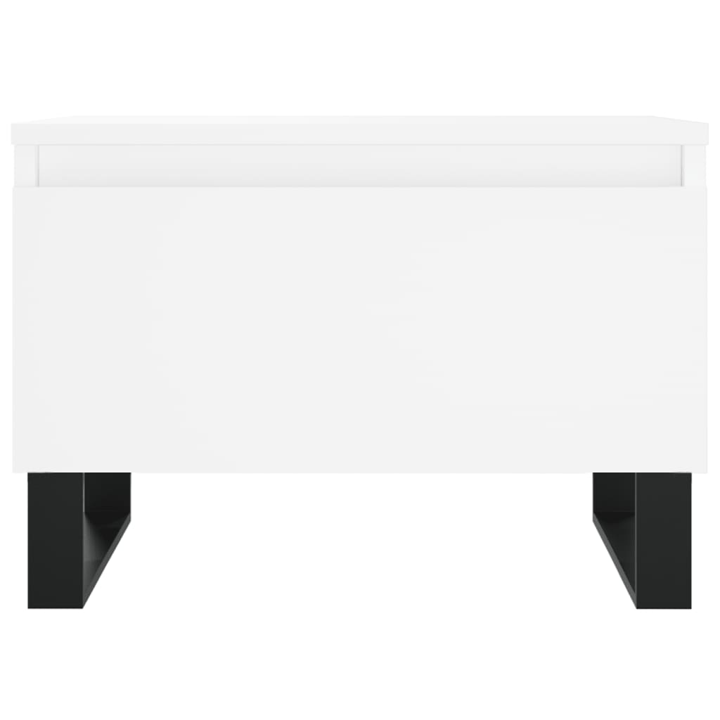 Sofaborde 2 stk Hvid 50x46x35 cm Træmateriale