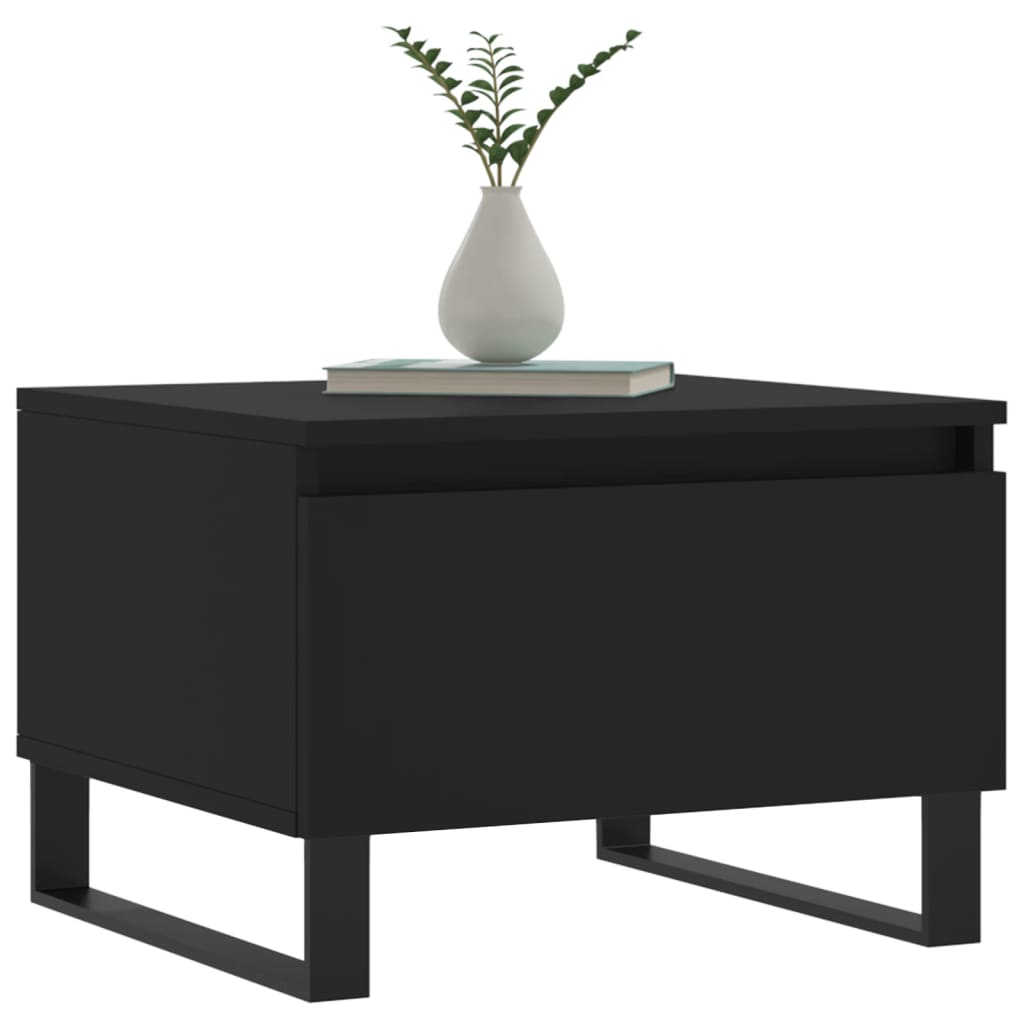 Sofaborde 2 stk Sort 50x46x35 cm Træmateriale