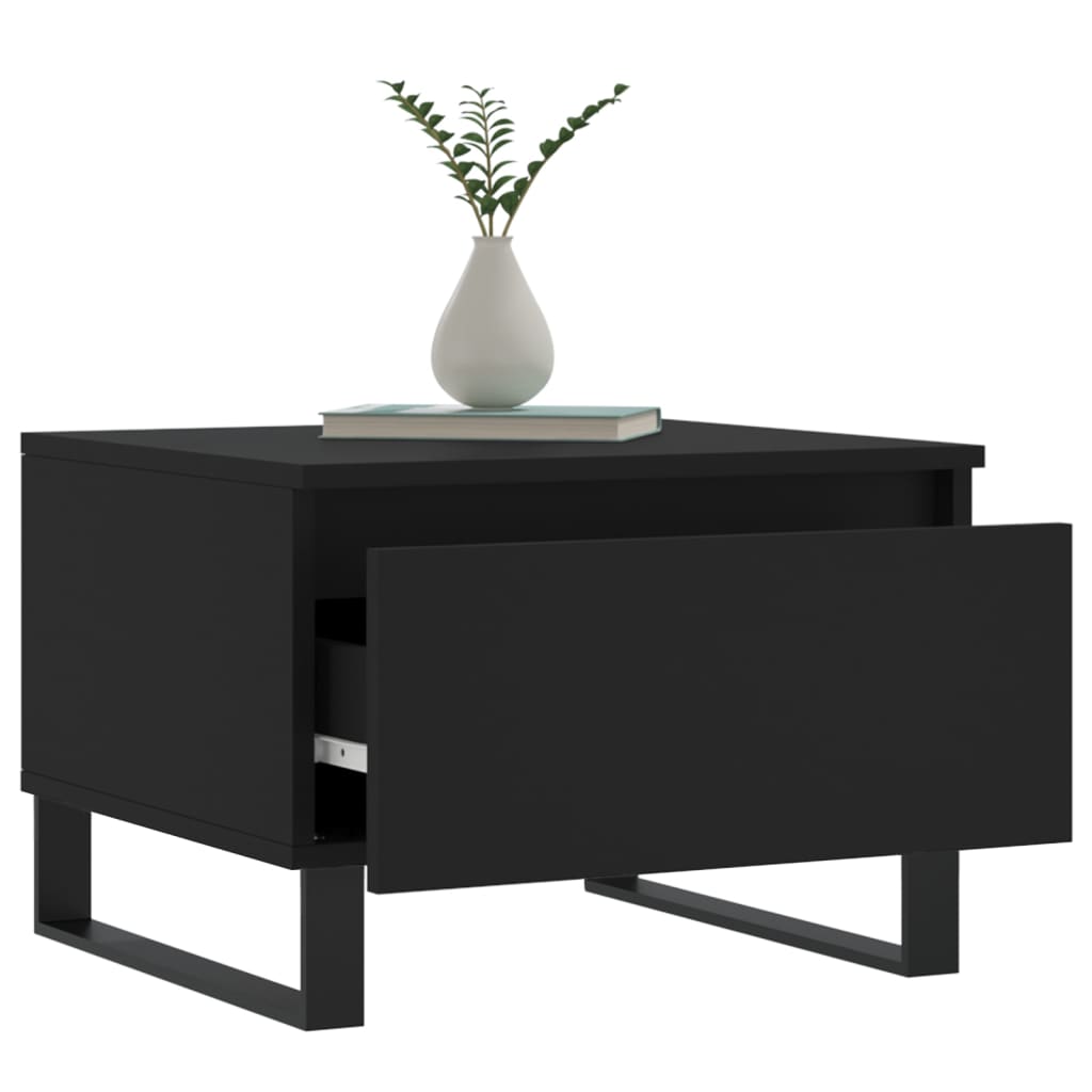 Sofaborde 2 stk Sort 50x46x35 cm Træmateriale