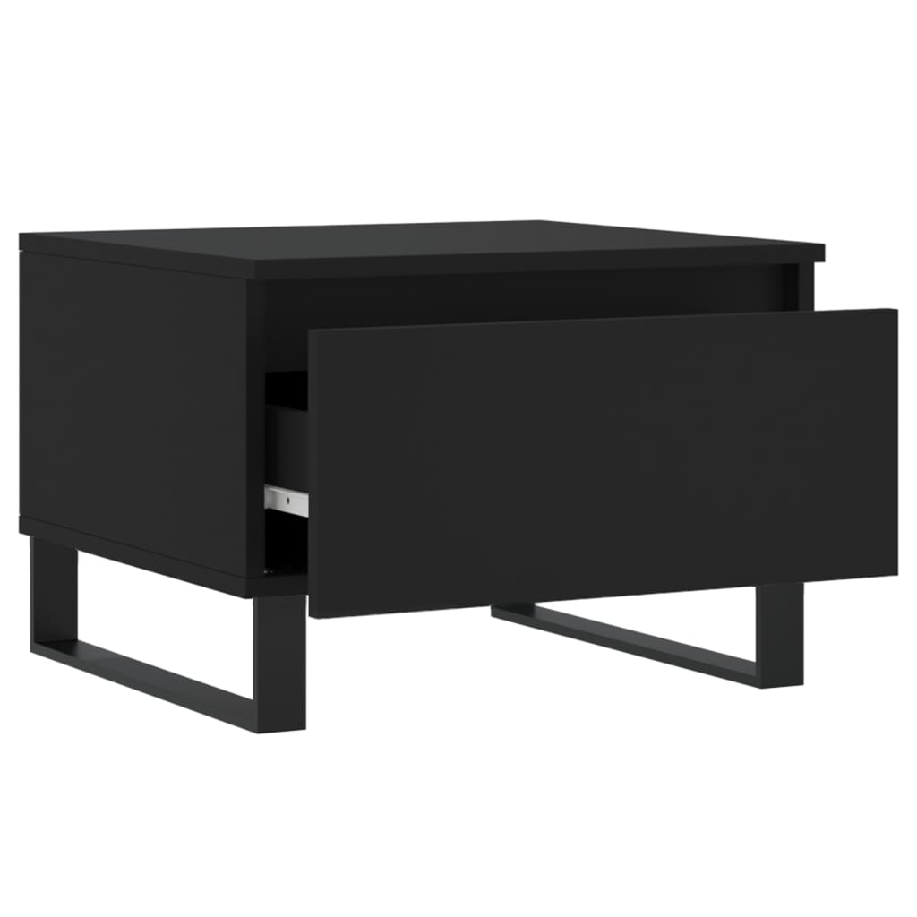 Sofaborde 2 stk Sort 50x46x35 cm Træmateriale