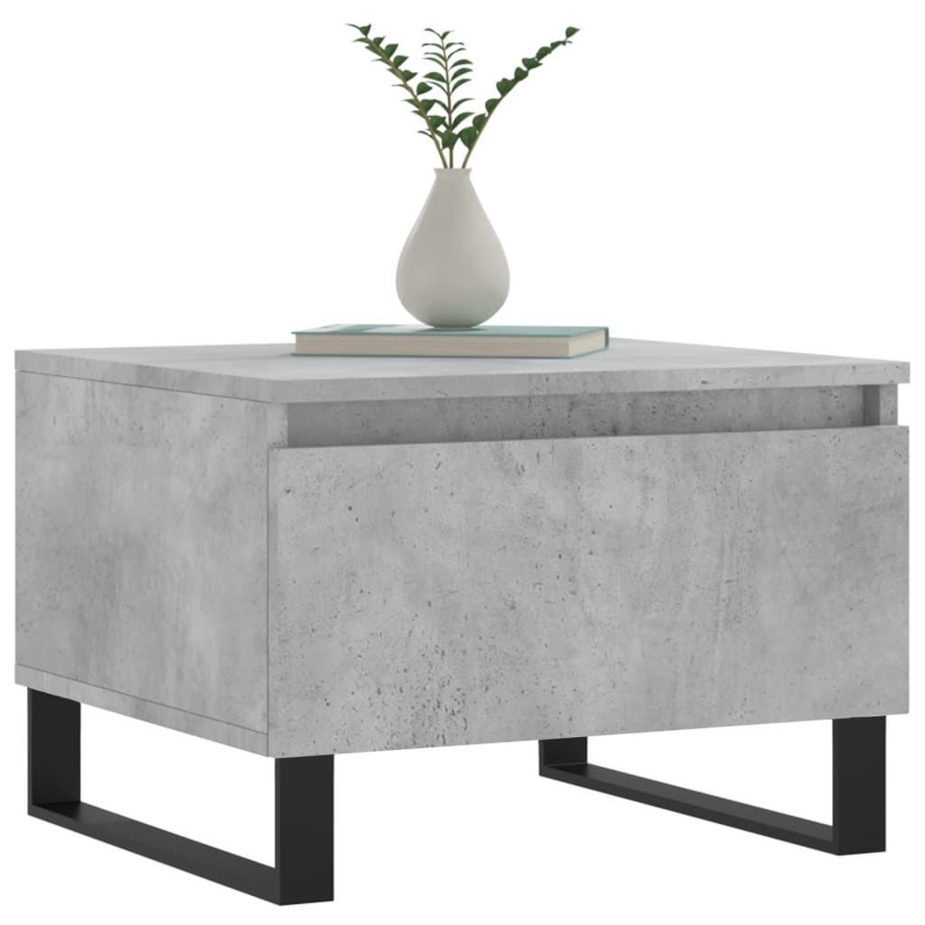 Sofaborde 2 stk Betongrå 50x46x35 cm træmateriale