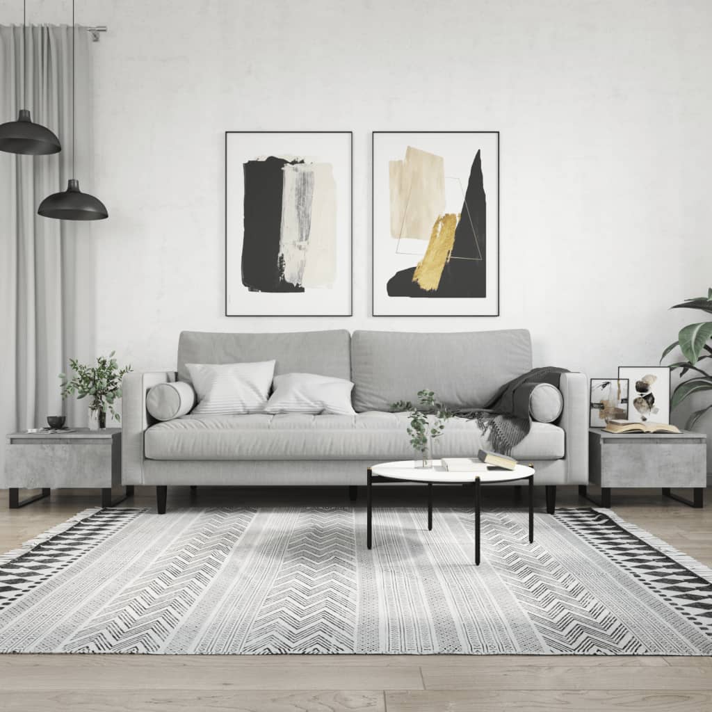 Sofaborde 2 stk Betongrå 50x46x35 cm træmateriale
