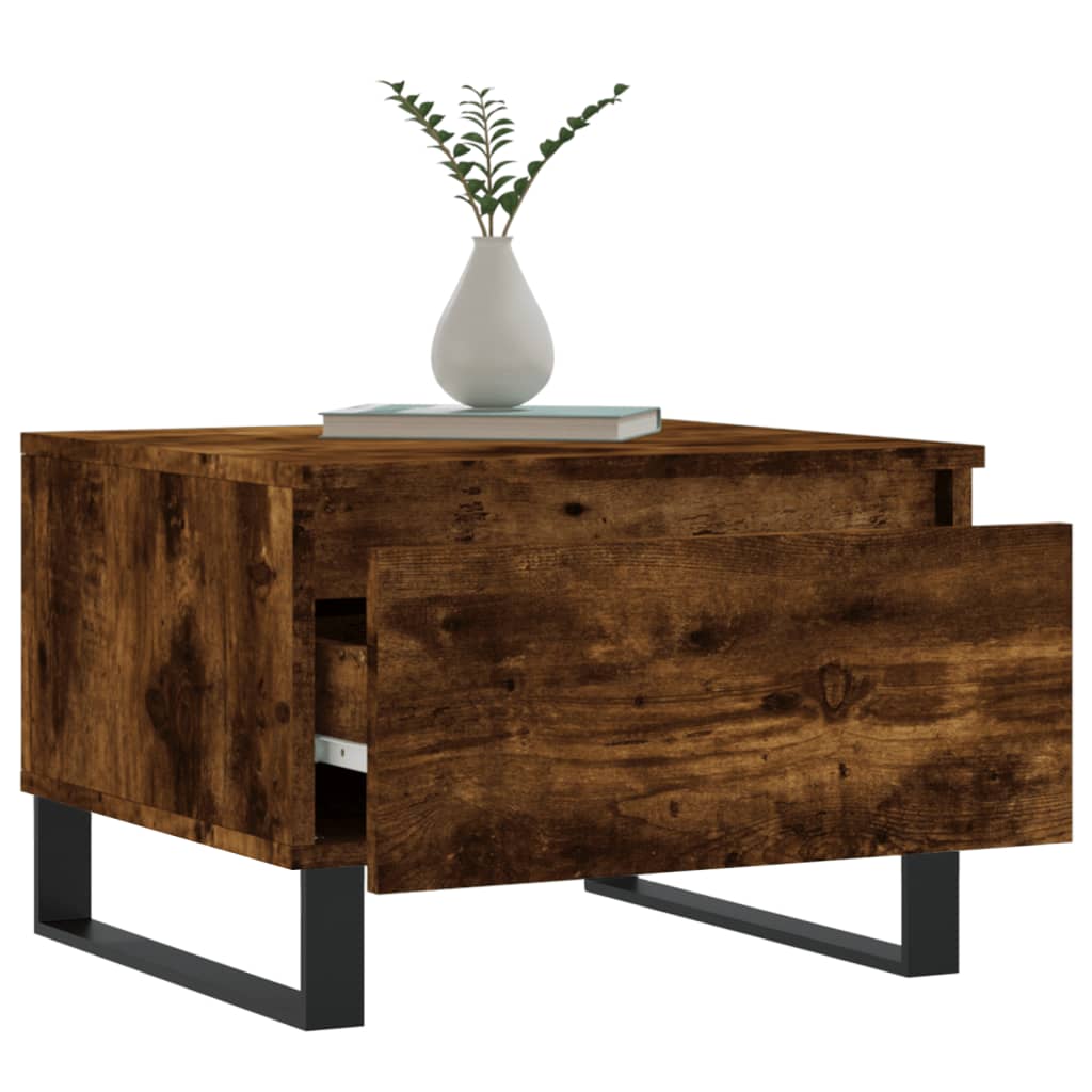 Sofaborde 2 stk Røget eg 50x46x35 cm træmateriale