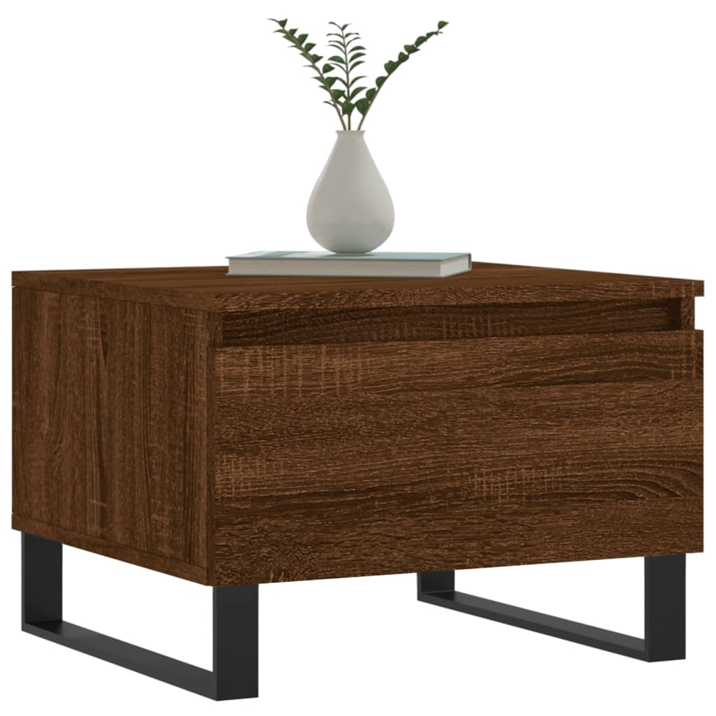 Sofaborde 2 stk Brun Eg Look 50x46x35 cm Træmateriale
