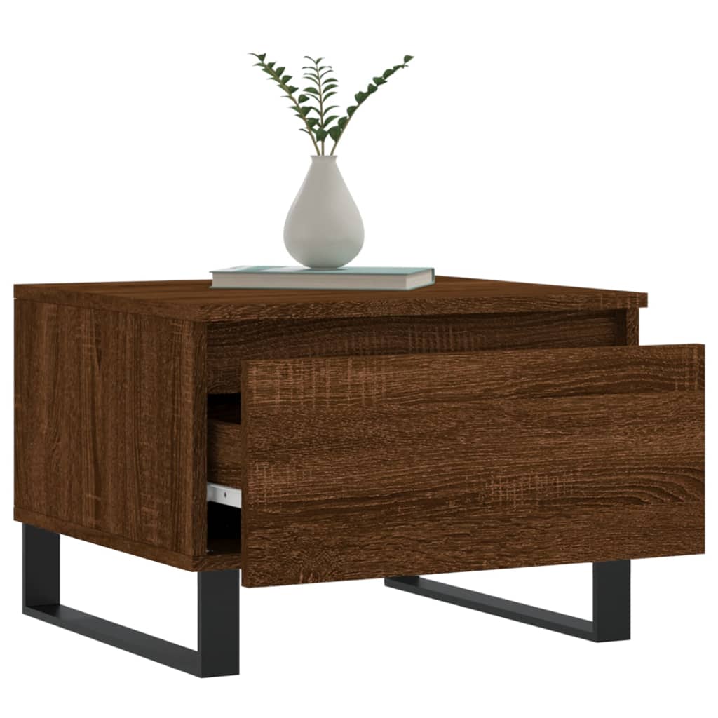 Sofaborde 2 stk Brun Eg Look 50x46x35 cm Træmateriale
