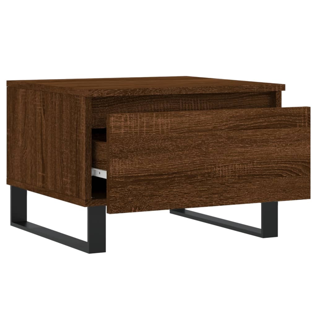 Sofaborde 2 stk Brun Eg Look 50x46x35 cm Træmateriale