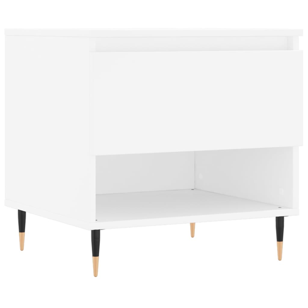 Sofabord Hvid 50x46x50 cm Træ Materiale