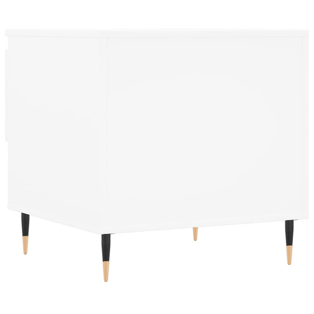 Sofabord Hvid 50x46x50 cm Træ Materiale