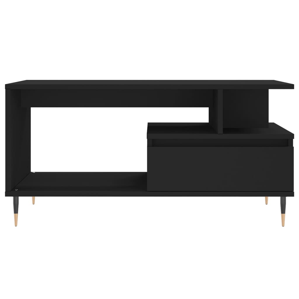 Sofabord Sort 90x49x45 cm Træ Materiale