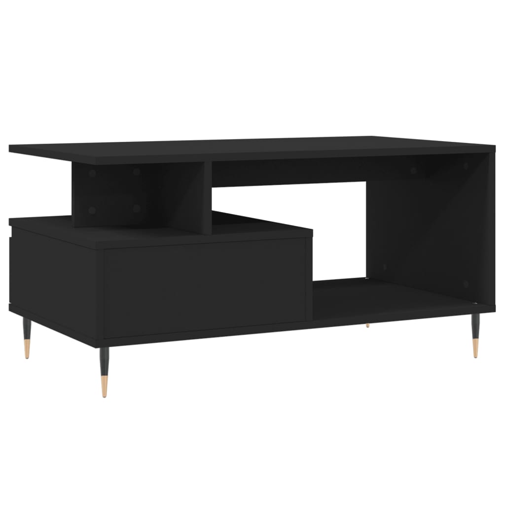 Sofabord Sort 90x49x45 cm Træ Materiale