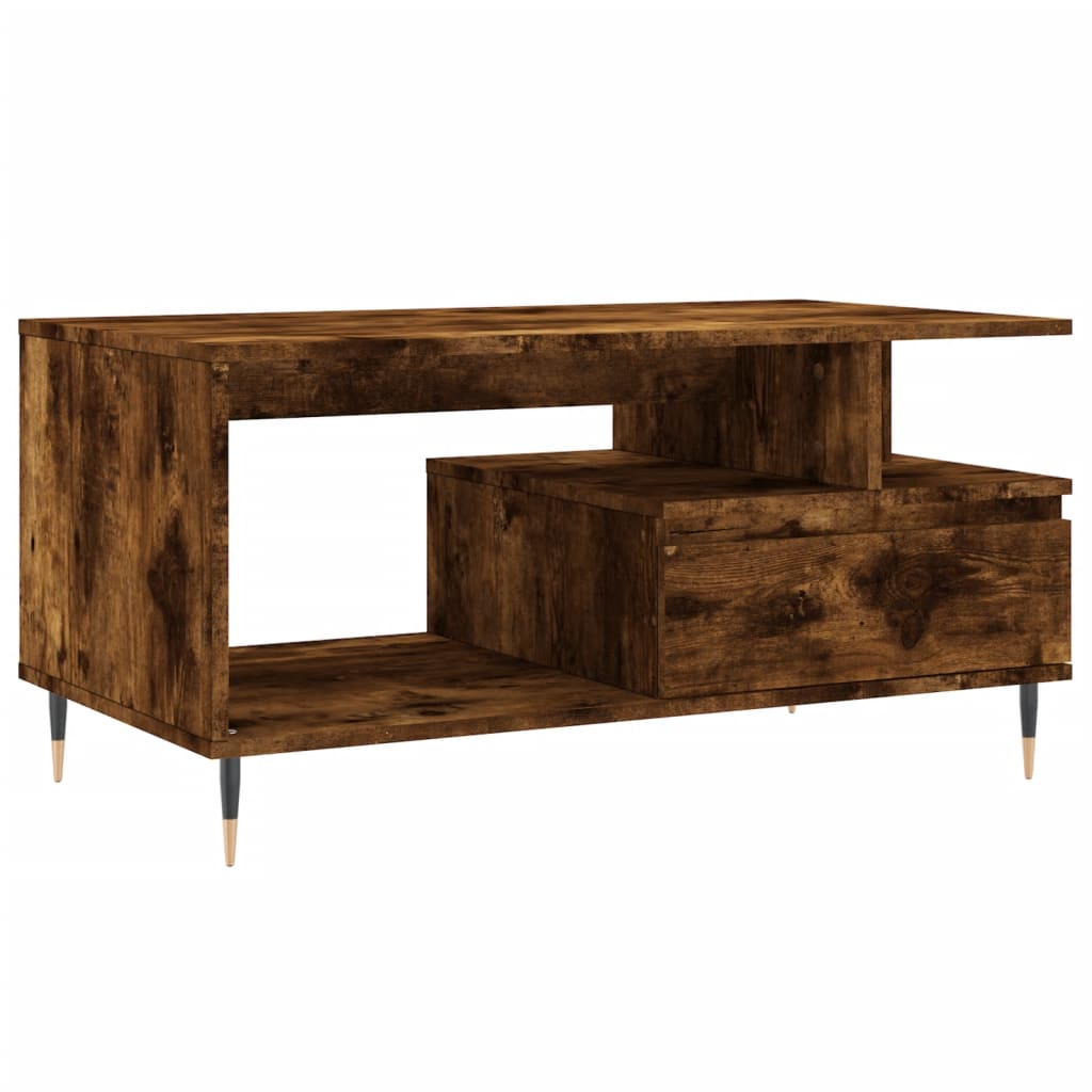 Sofabord røget eg 90x49x45 cm træmateriale
