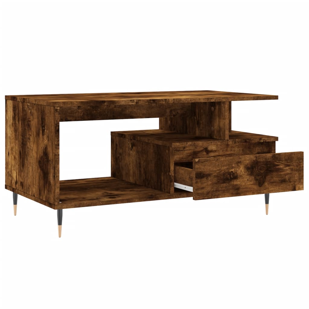 Sofabord røget eg 90x49x45 cm træmateriale