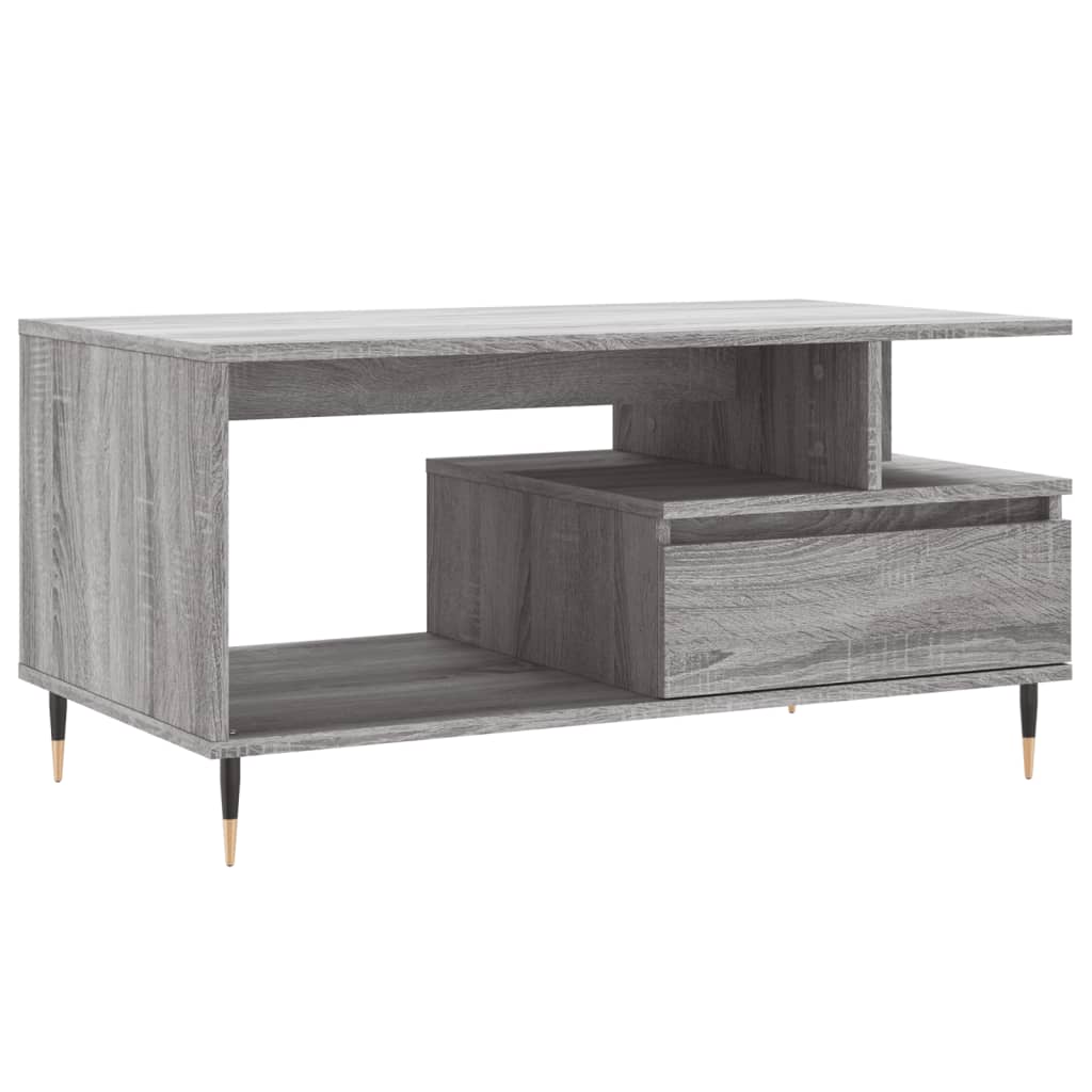 Sofabord Grå Sonoma 90x49x45 cm Træmateriale