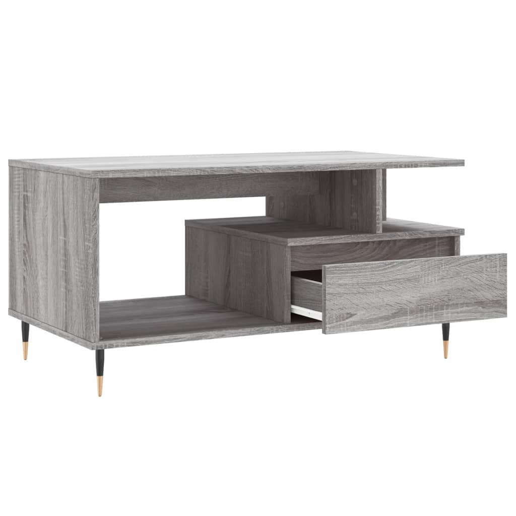 Sofabord Grå Sonoma 90x49x45 cm Træmateriale