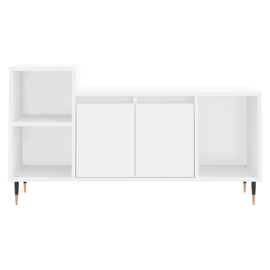 TV-skab Hvid 100x35x55 cm Træ Materiale