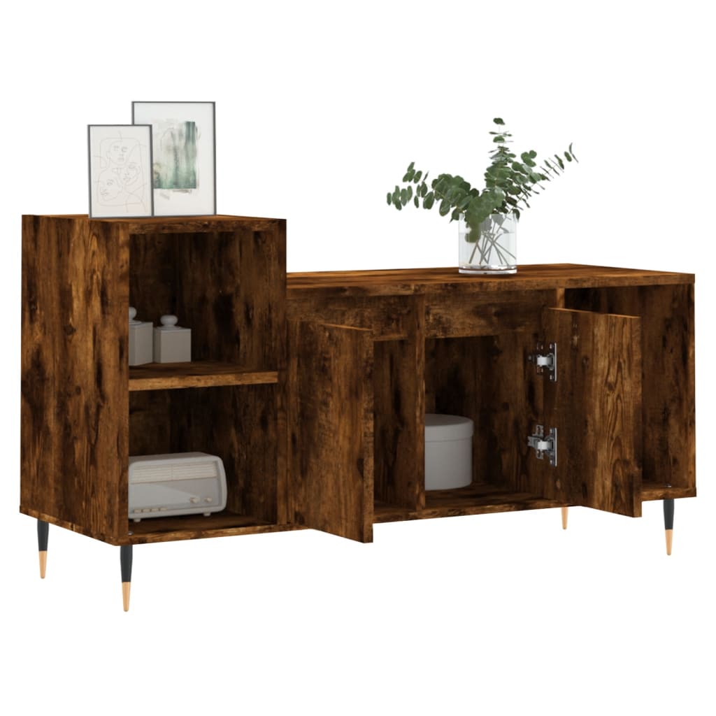 TV-møbel røget eg 100x35x55 cm træmateriale