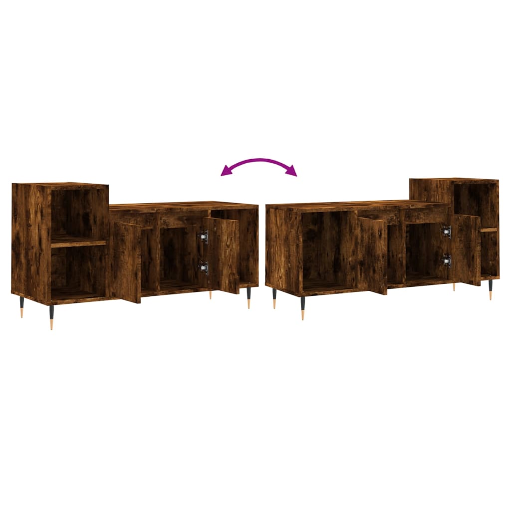 TV-møbel røget eg 100x35x55 cm træmateriale