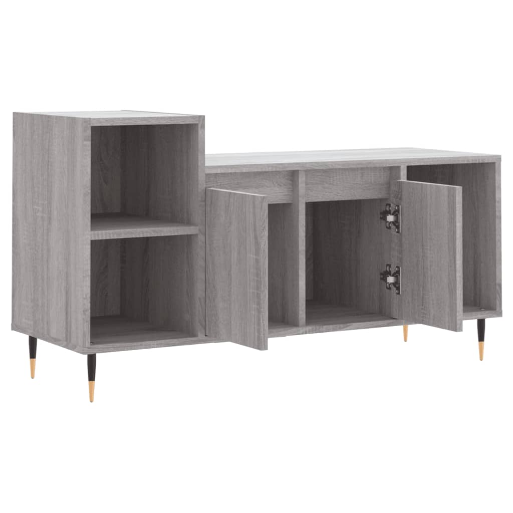 TV-skab Grå Sonoma 100x35x55 cm Træ Materiale