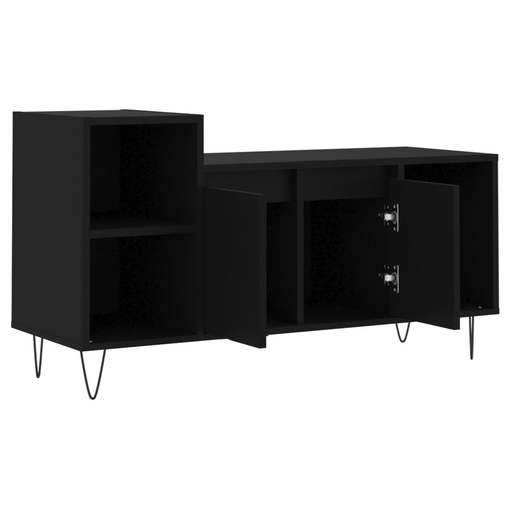 TV-skab Sort 100x35x55 cm Træ Materiale