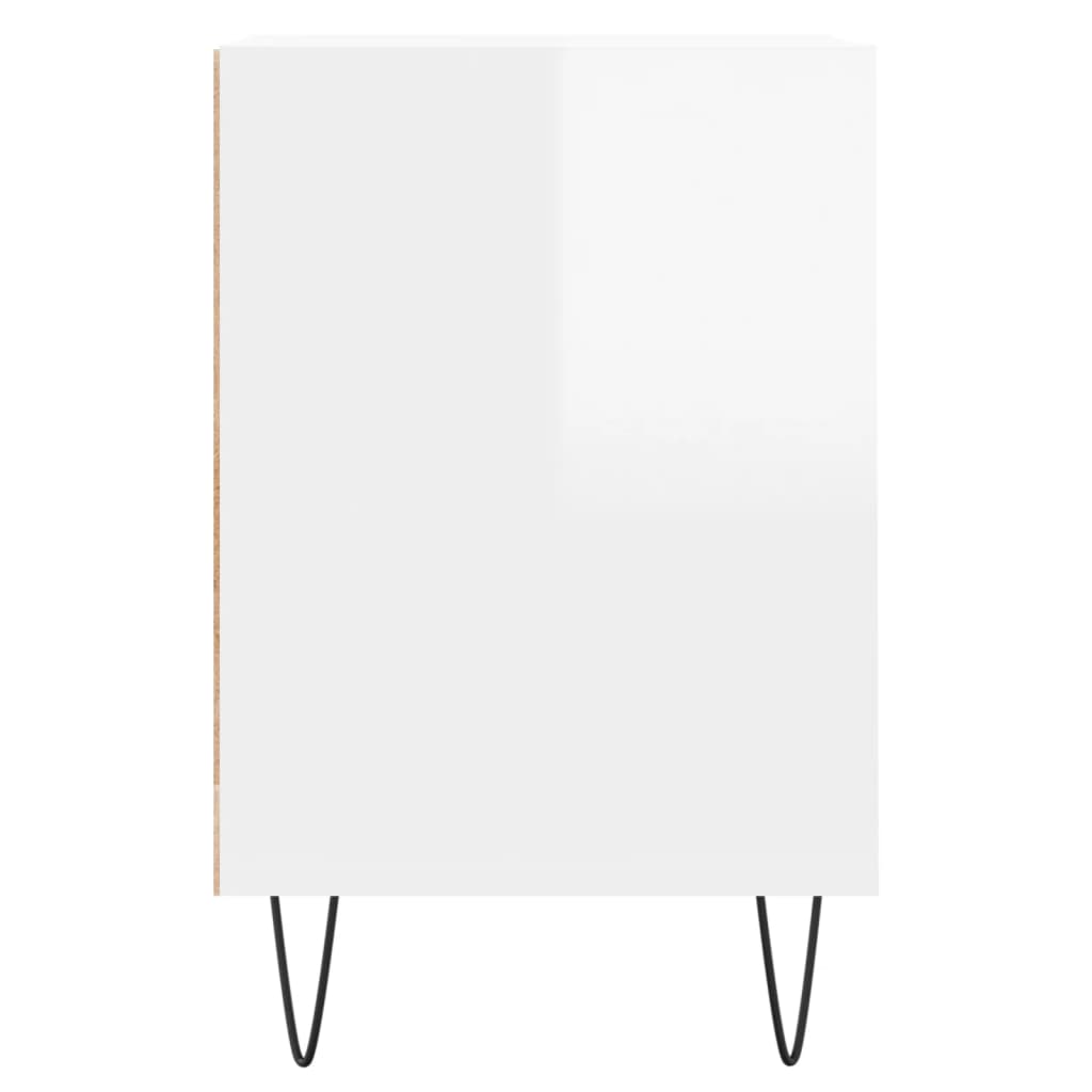 Tv-møbel højglans hvid 100x35x55 cm træmateriale