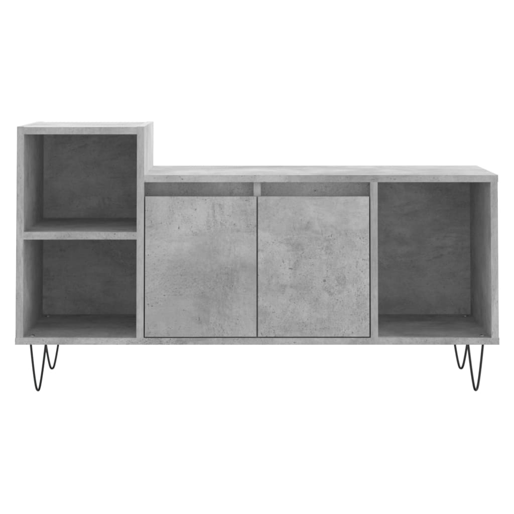 TV-møbel betongrå 100x35x55 cm træmateriale