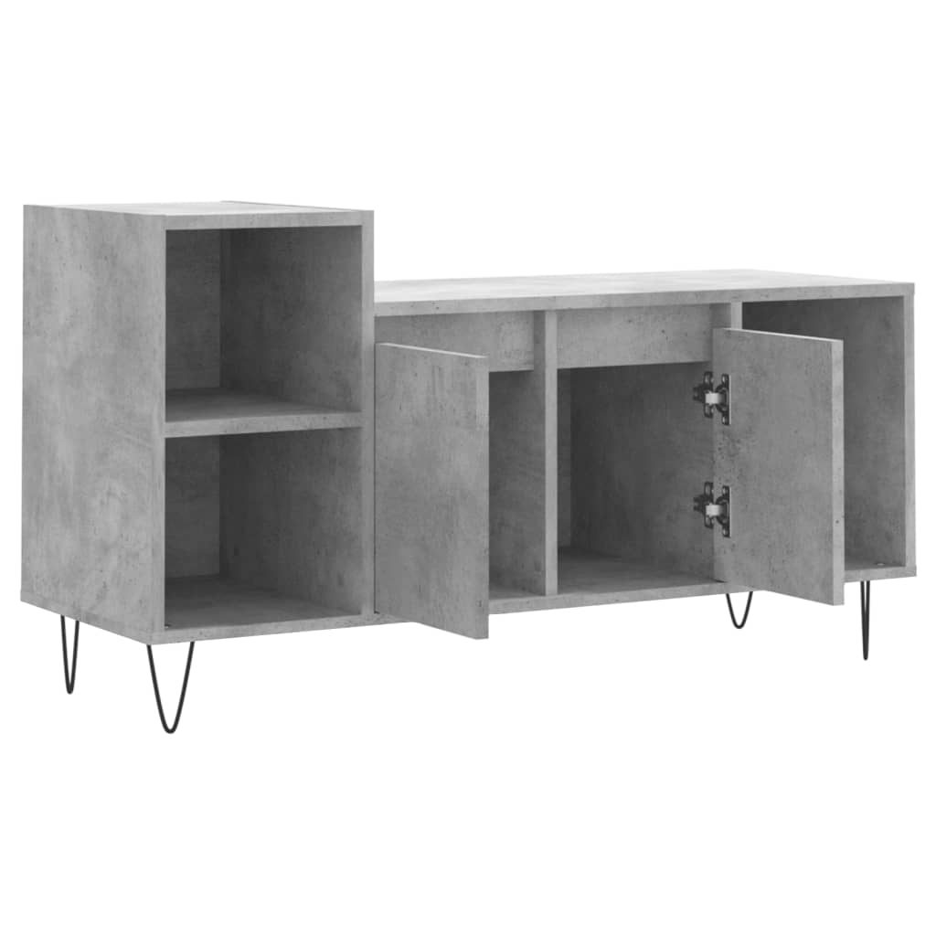 TV-møbel betongrå 100x35x55 cm træmateriale