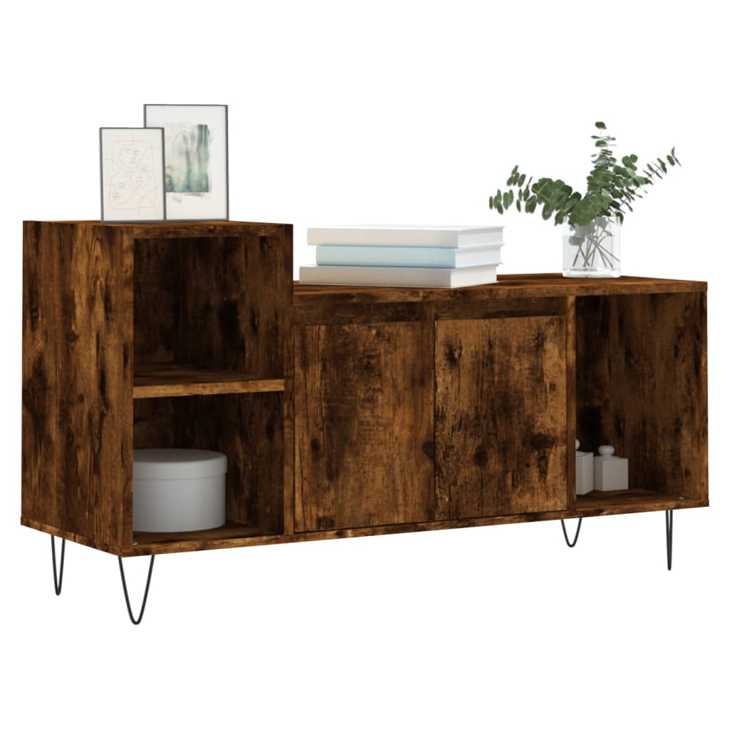 TV-møbel røget eg 100x35x55 cm træmateriale