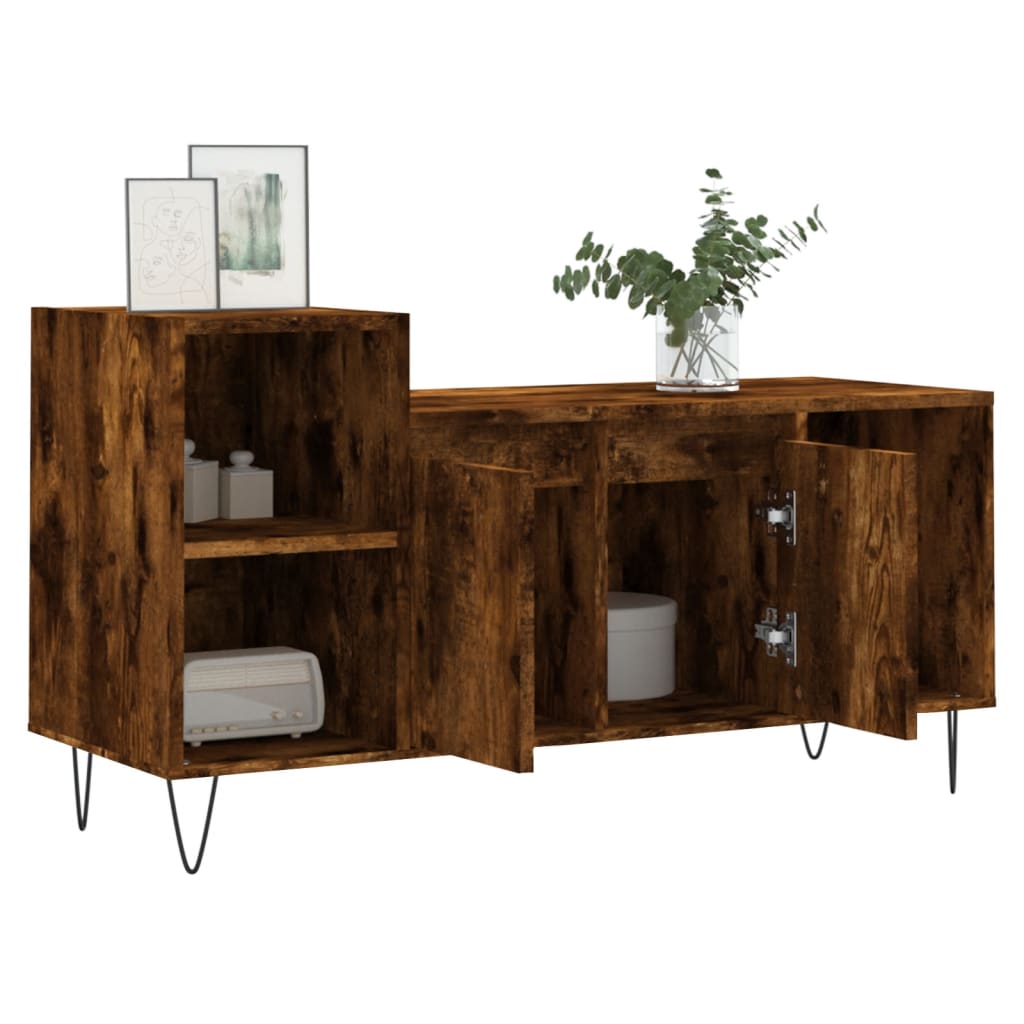 TV-møbel røget eg 100x35x55 cm træmateriale