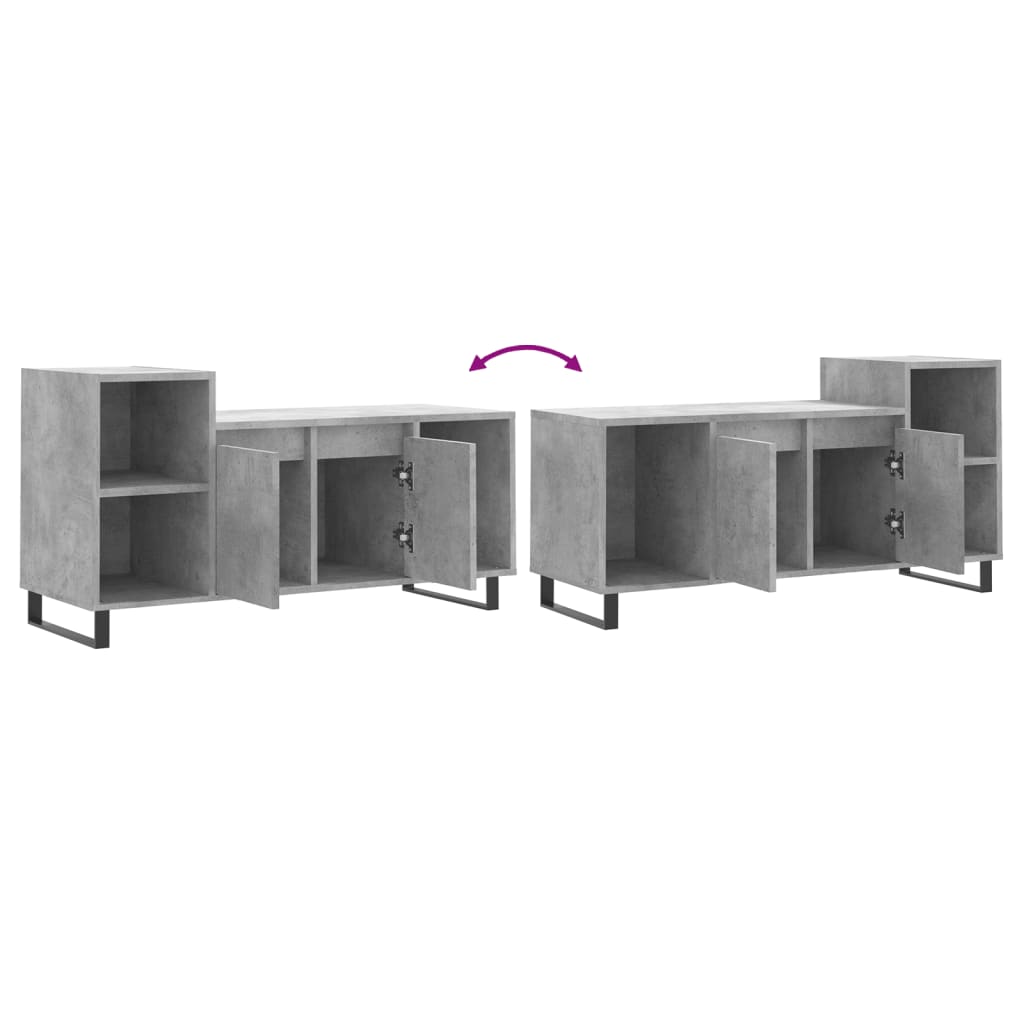 TV-møbel betongrå 100x35x55 cm træmateriale
