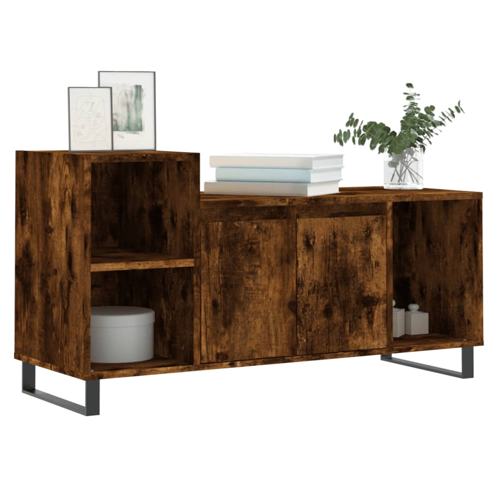 TV-møbel røget eg 100x35x55 cm træmateriale
