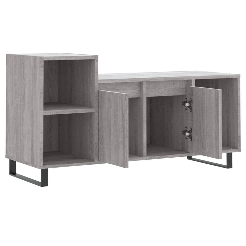 TV-skab Grå Sonoma 100x35x55 cm Træ Materiale