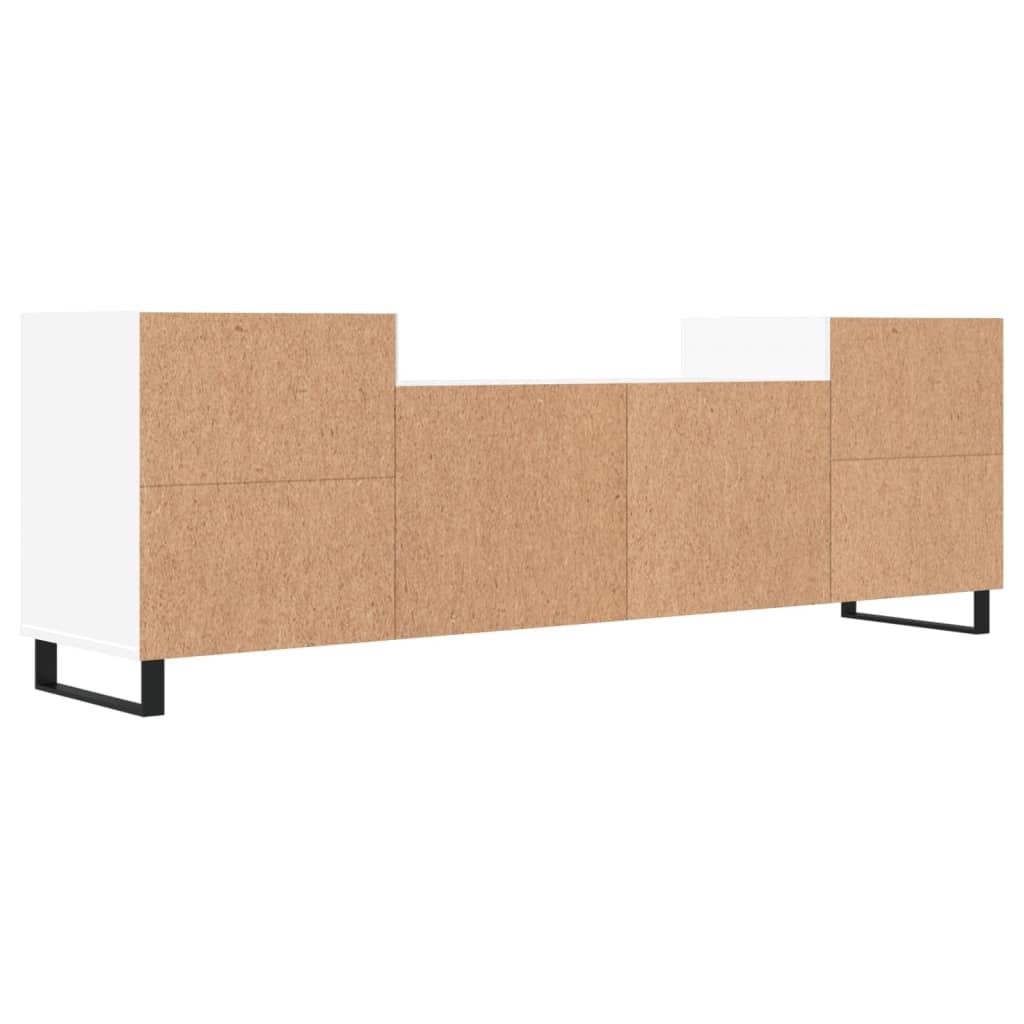 TV-skab Hvid 160x35x55 cm Træ Materiale