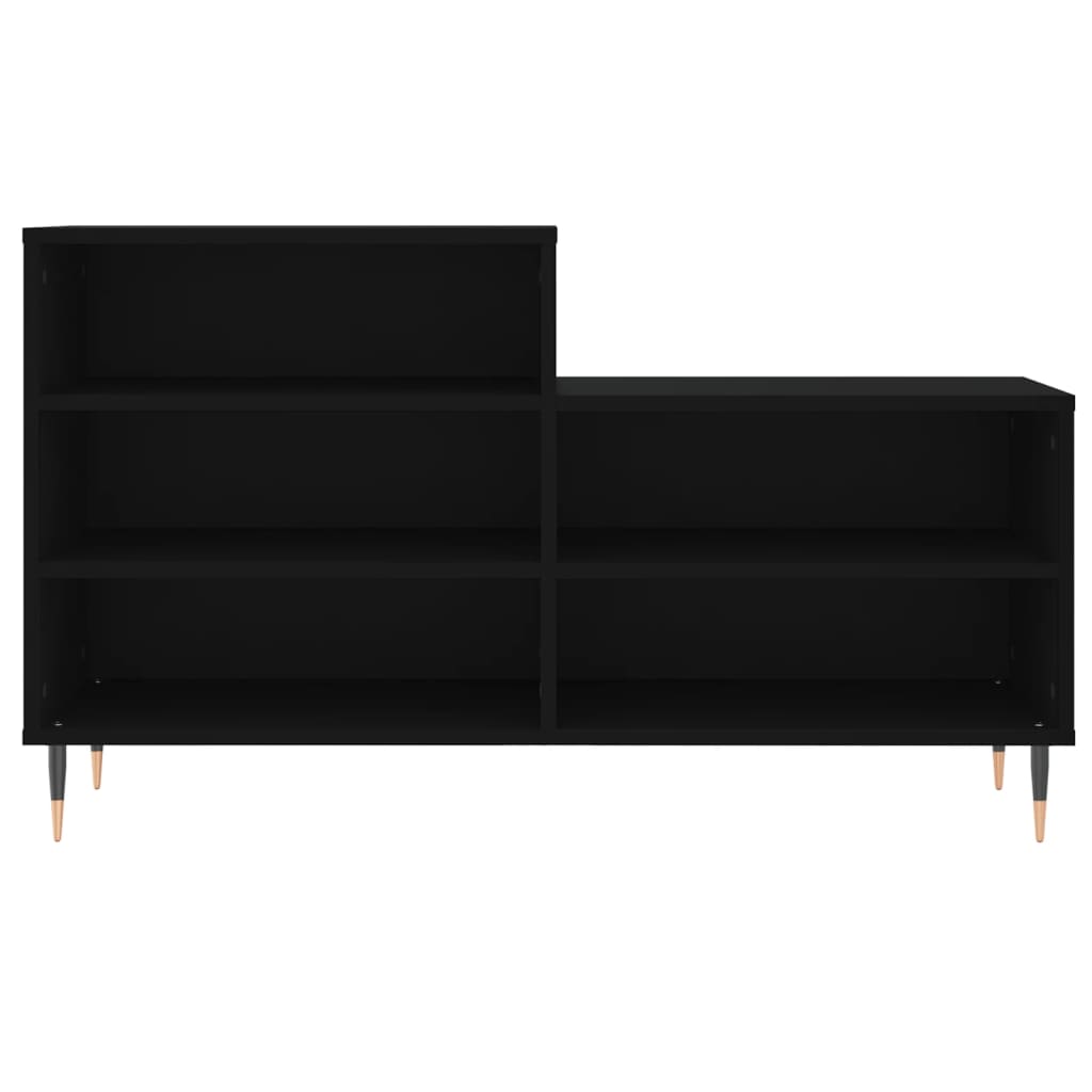 Skostativ Sort 102x36x60 cm Træmateriale