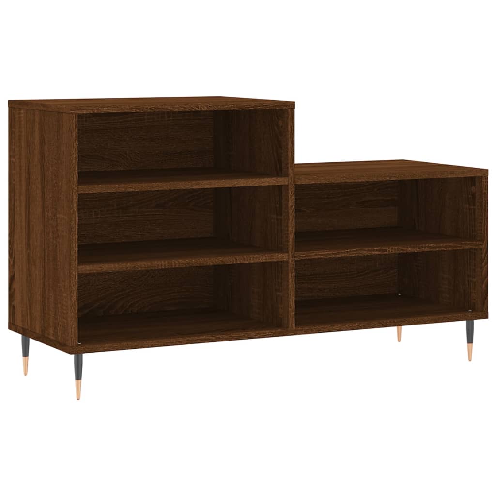 Skostativ Brun Eg Look 102x36x60 cm Træmateriale
